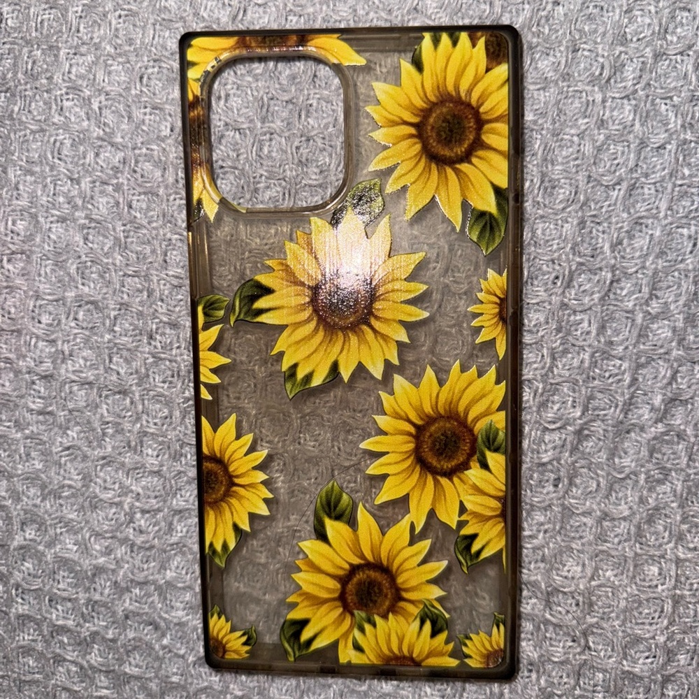 Sunflower Pattern Phone Case - Yellow Floral Design